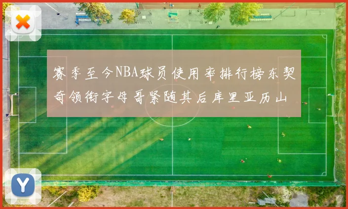 赛季至今NBA球员使用率排行榜东契奇领衔字母哥紧随其后库里亚历山大表现抢眼